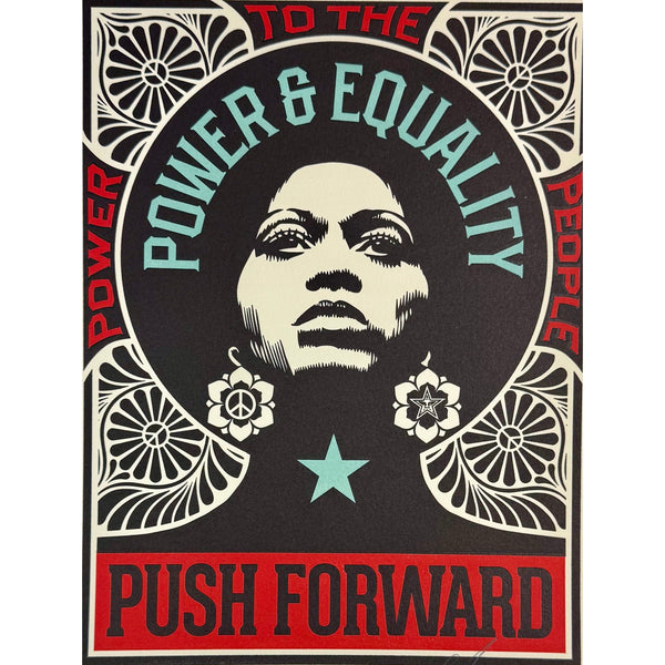 SHEPARD FAIREY (OBEY GIANT) - 2021 - PUSH FORWARD (LETTERPRESS)