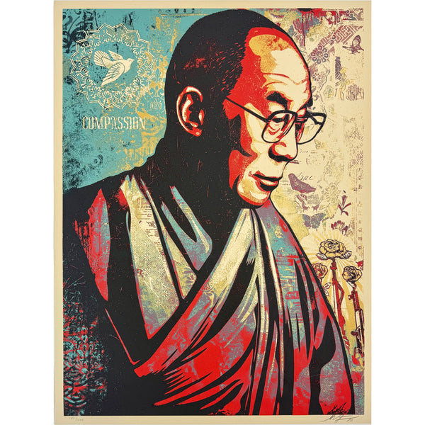 SHEPARD FAIREY (OBEY GIANT) - 2022 - COMPASSION (THE DALAI LAMA) / 2nd EDITION