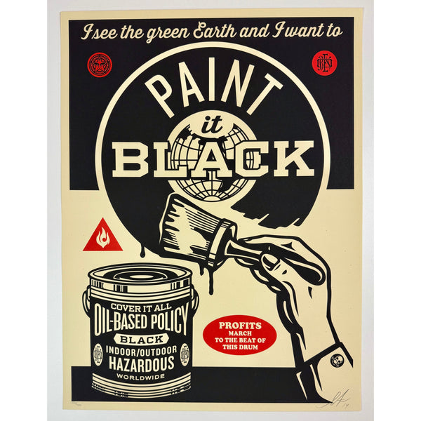 SHEPARD FAIREY (OBEY GIANT) - 2014 - PAINT IT BLACK
