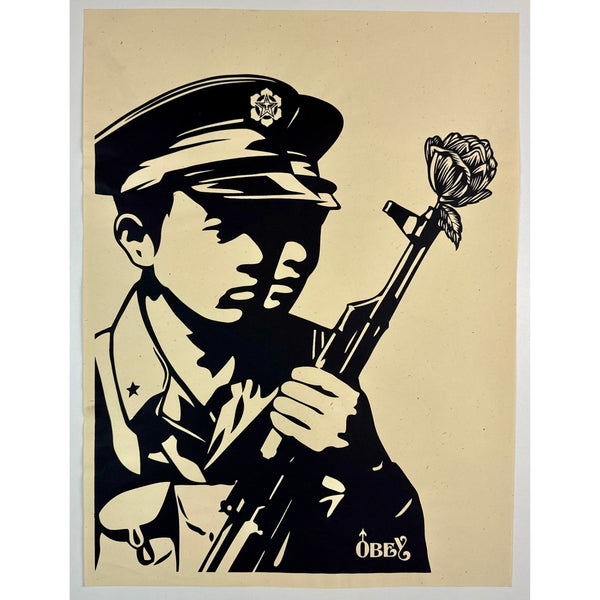 SHEPARD FAIREY (OBEY GIANT) - 2006 - CHINESE SOLDIERS (BLACK & WHITE PASTER)