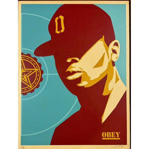 SHEPARD FAIREY (OBEY GIANT) - 2020 - CHUCK D: FIGHT THE POWER (SILKSCREEN ON WOOD)