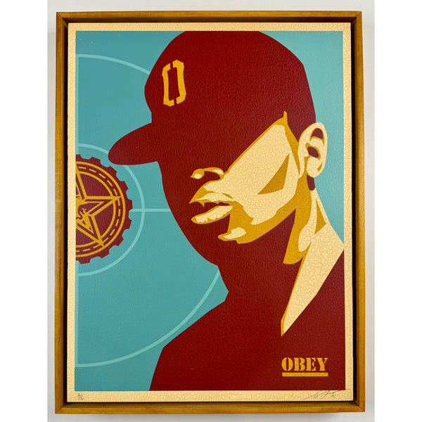 SHEPARD FAIREY (OBEY GIANT) - 2020 - CHUCK D: FIGHT THE POWER (SILKSCREEN ON WOOD)