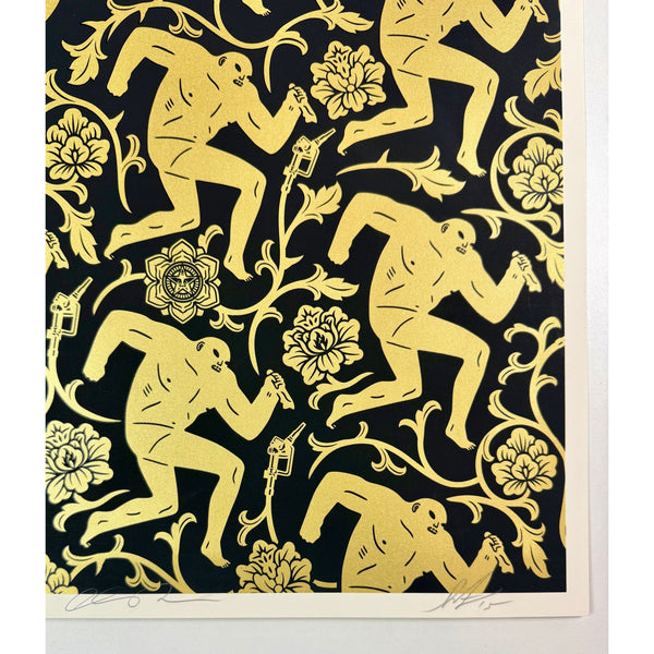 CLEON PETERSON / SHEPARD FAIREY (OBEY GIANT) - 2015 - PATTERN OF CORRUPTION (GOLD / BLACK SET)