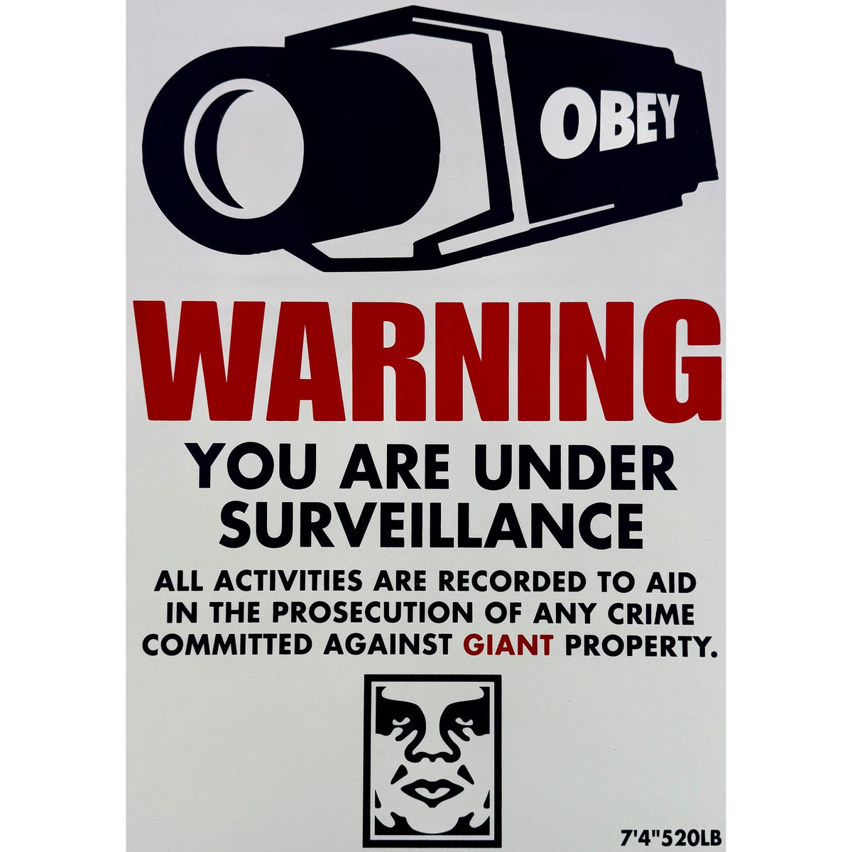 SHEPARD FAIREY (OBEY GIANT) - 2000 - WARNING SURVEILLANCE