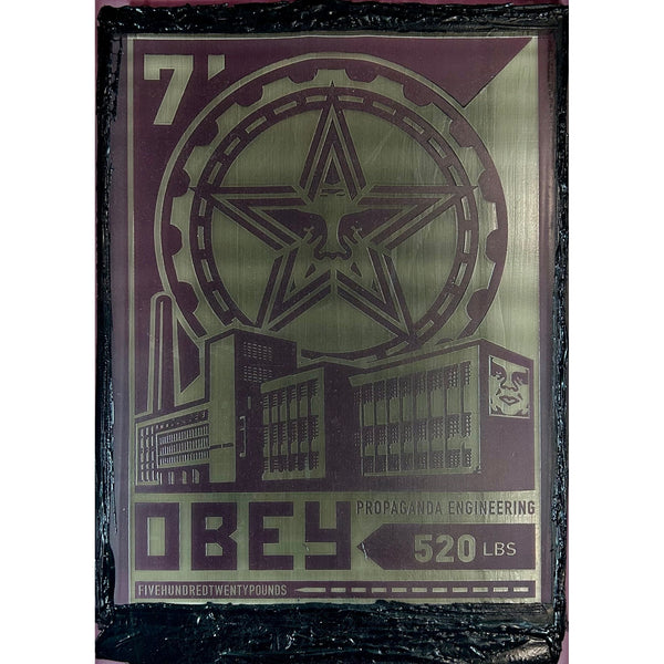 SHEPARD FAIREY (OBEY GIANT) - PROPAGANDA ENGINEERING / ORIGINAL USED SILK SCREEN FRAME