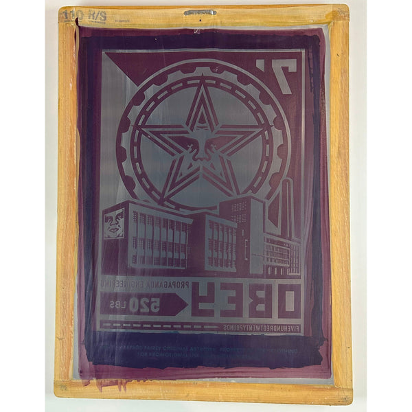 SHEPARD FAIREY (OBEY GIANT) - PROPAGANDA ENGINEERING / ORIGINAL USED SILK SCREEN FRAME