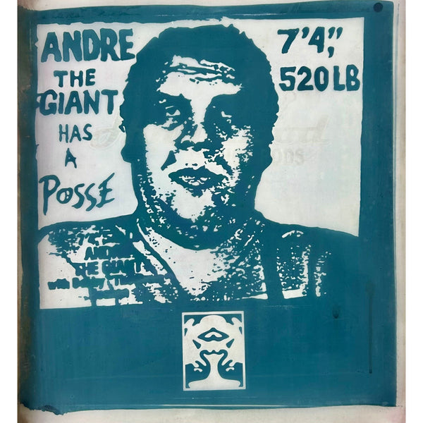 SHEPARD FAIREY (OBEY GIANT) - 2015 - ANDRE THE GIANT HAS A POSSE / ORIGINAL USED SILK SCREEN FRAME