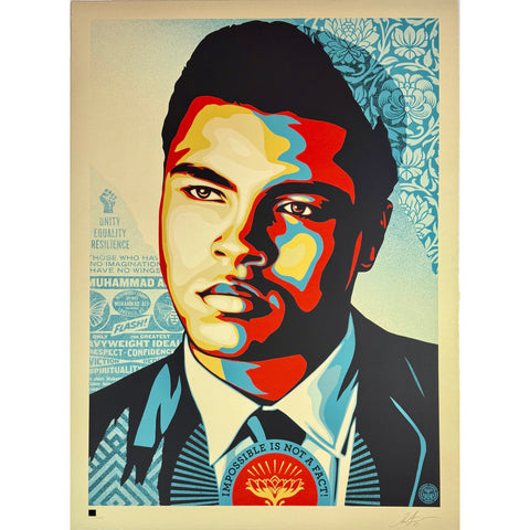 SHEPARD FAIREY (OBEY GIANT) - 2023 - MUHAMMAD ALI - HEAVYWEIGHT IDEALS (LARGE FORMAT)