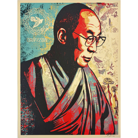 SHEPARD FAIREY (OBEY GIANT) - 2022 - COMPASSION (THE DALAI LAMA) / 2nd EDITION