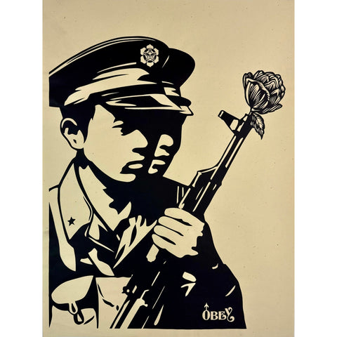 SHEPARD FAIREY (OBEY GIANT) - 2006 - CHINESE SOLDIERS (BLACK & WHITE PASTER)