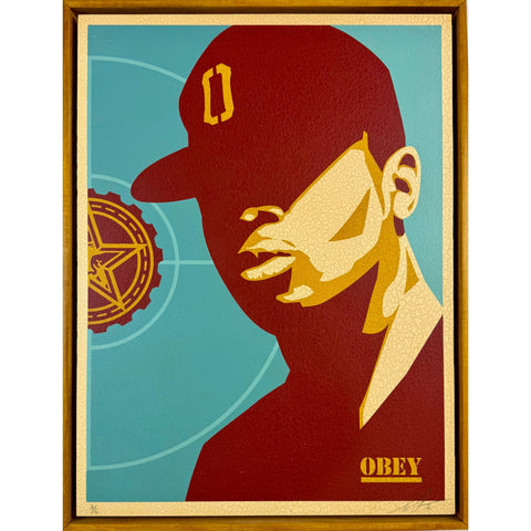 SHEPARD FAIREY (OBEY GIANT) - 2020 - CHUCK D: FIGHT THE POWER (SILKSCREEN ON WOOD)