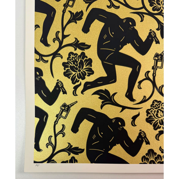 CLEON PETERSON / SHEPARD FAIREY (OBEY GIANT) - 2015 - PATTERN OF CORRUPTION (GOLD / BLACK SET)