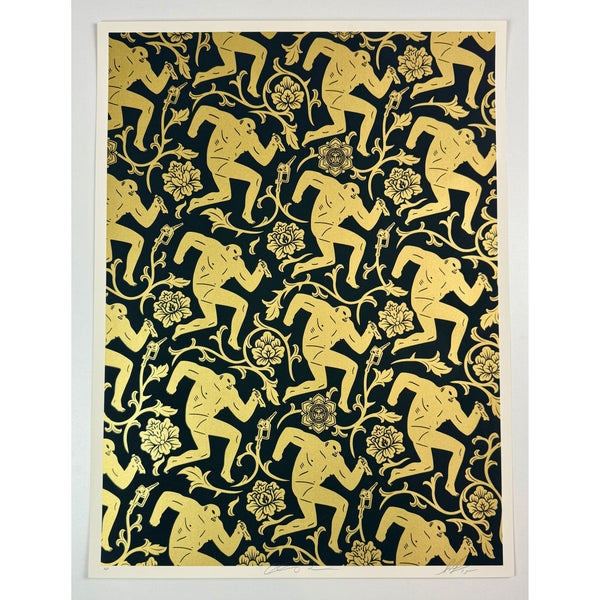 CLEON PETERSON / SHEPARD FAIREY (OBEY GIANT) - 2015 - PATTERN OF CORRUPTION (GOLD / BLACK SET)