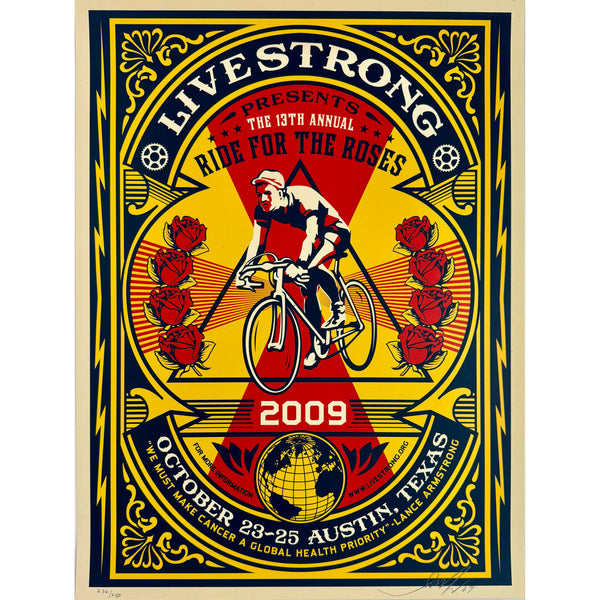 SHEPARD FAIREY (OBEY GIANT) - 2009 - RIDE FOR THE ROSES