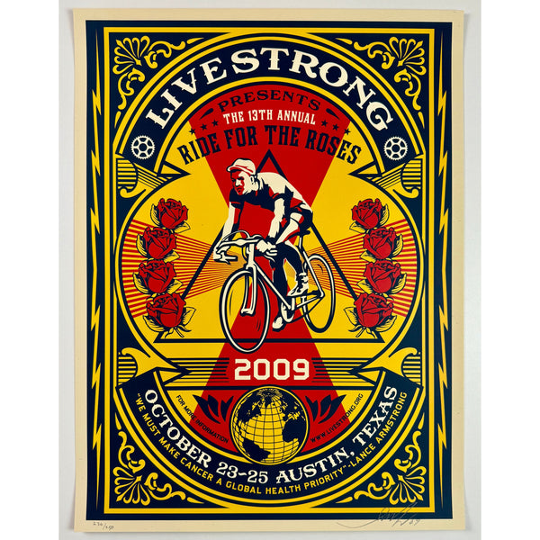 SHEPARD FAIREY (OBEY GIANT) - 2009 - RIDE FOR THE ROSES