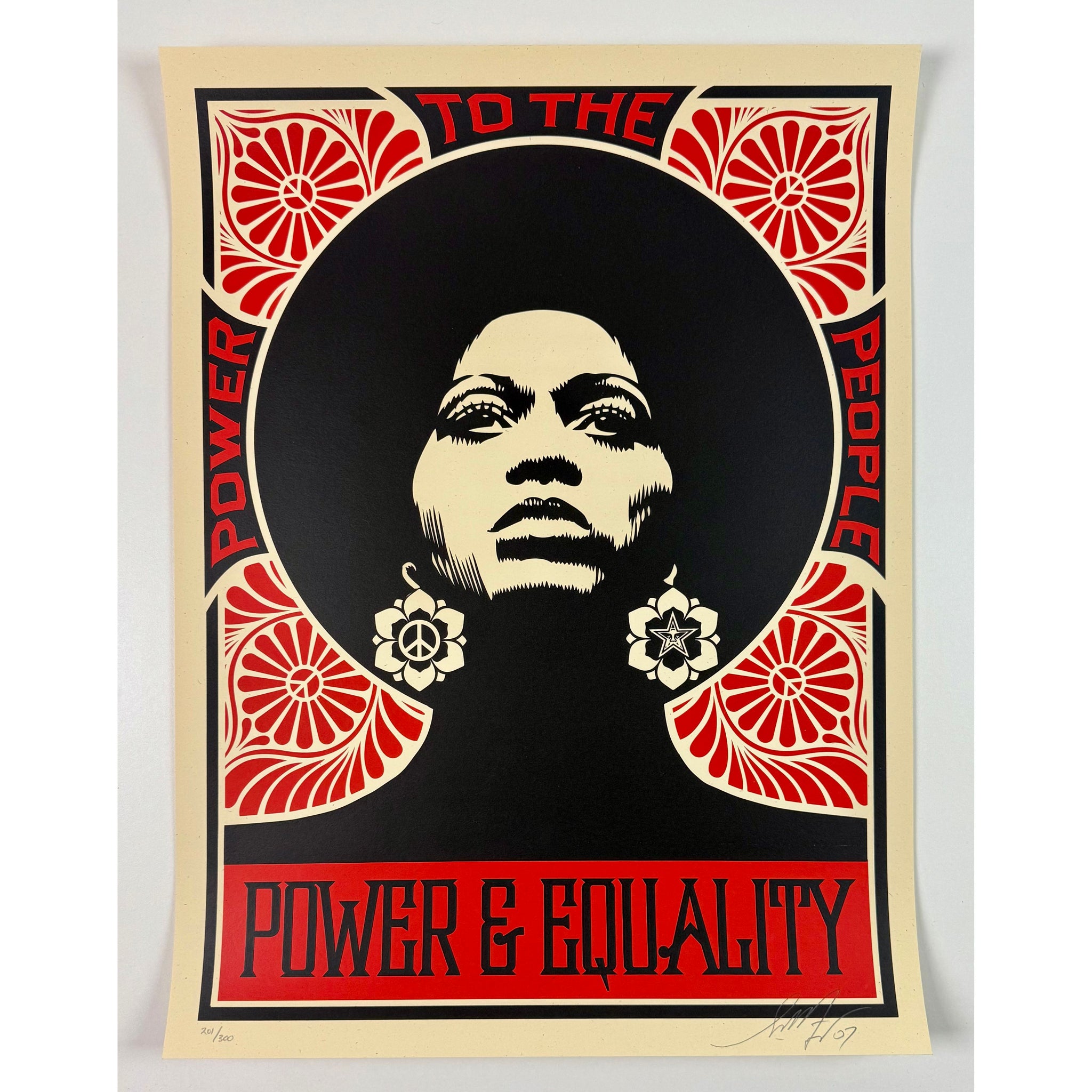 希少 black flag Shepard Fairey obey ポスター SHEPARD FAIREY (OBEY GIANT) - 2007 - AFROCENTRIC (RED) – Galerie