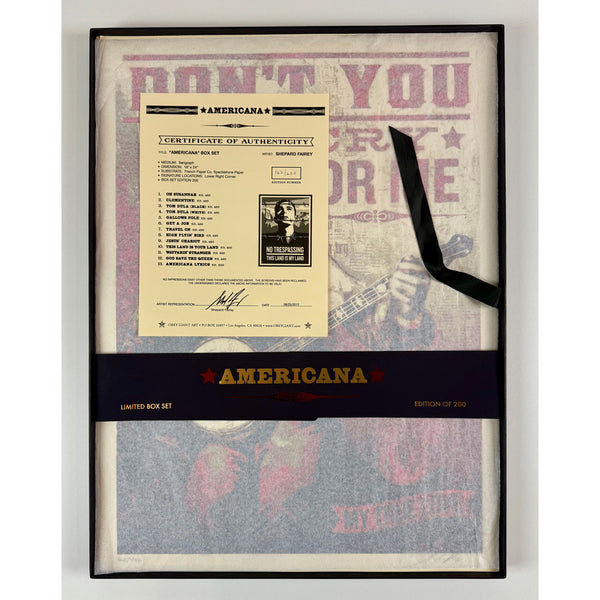 SHEPARD FAIREY (OBEY GIANT) - 2012 - AMERICANA BOX SET