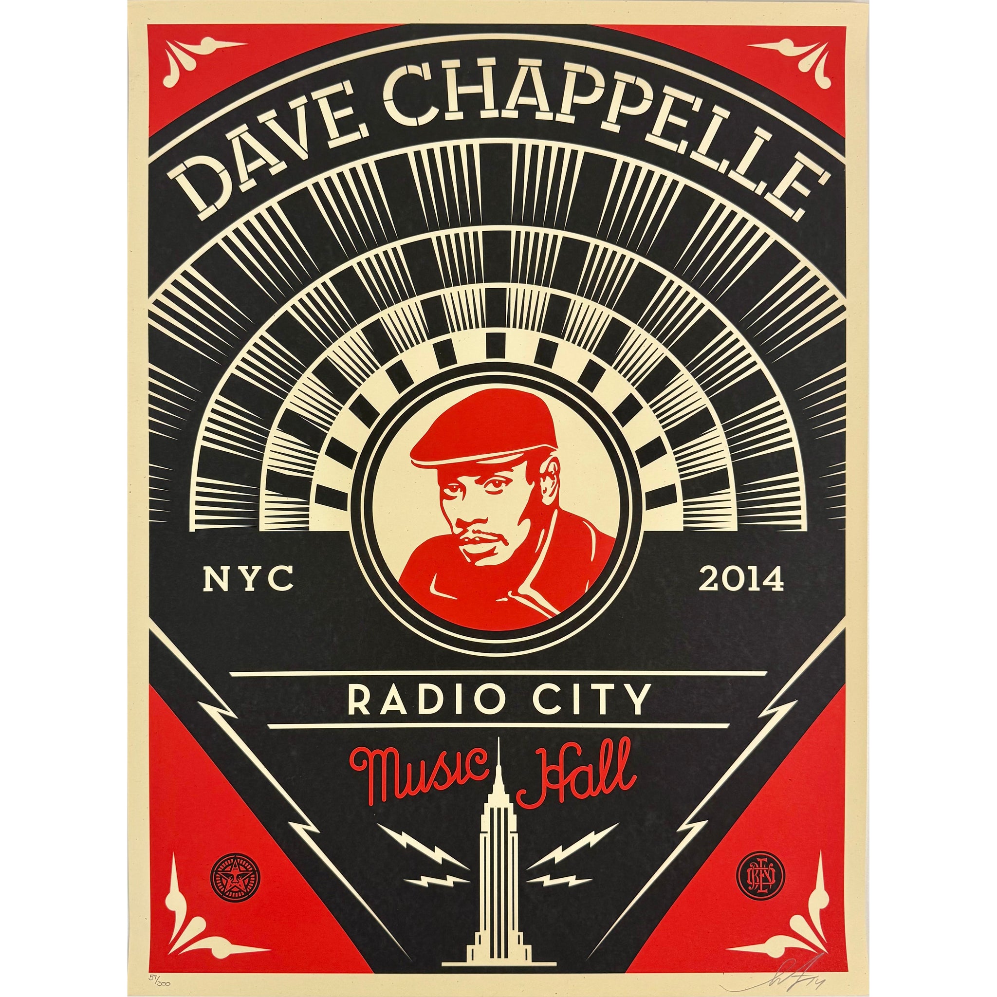 SHEPARD FAIREY (OBEY GIANT) - 2014 - DAVE CHAPPELLE NYC