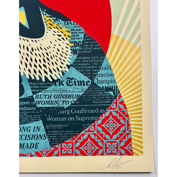 SHEPARD FAIREY (OBEY GIANT) - 2021 - A CHAMPION OF JUSTICE - RUTH BADER GINSBERG (LARGE)