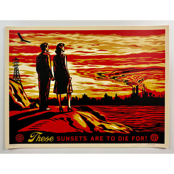 SHEPARD FAIREY (OBEY GIANT) - 2007 - THESE SUNSETS ARE TO DIE FOR