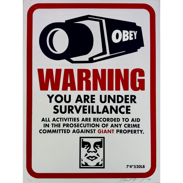 SHEPARD FAIREY (OBEY GIANT) - 2000 - WARNING SURVEILLANCE