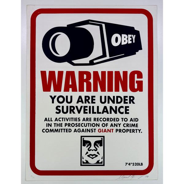 SHEPARD FAIREY (OBEY GIANT) - 2000 - WARNING SURVEILLANCE