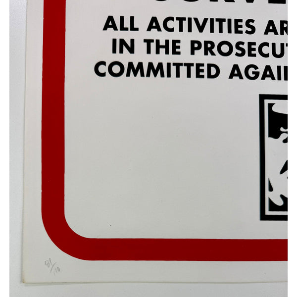 SHEPARD FAIREY (OBEY GIANT) - 2000 - WARNING SURVEILLANCE