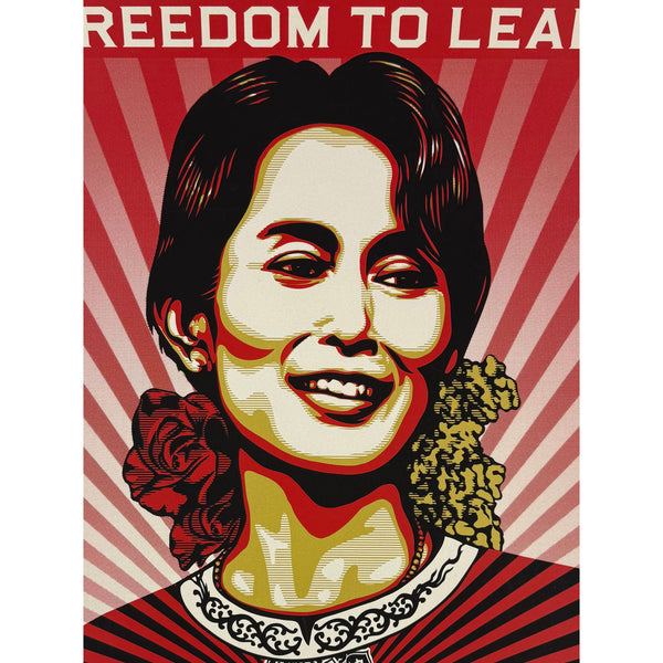 SHEPARD FAIREY (OBEY GIANT) - 2009 - AUNG SAN SUU KYI (FREEDOM TO LEAD)