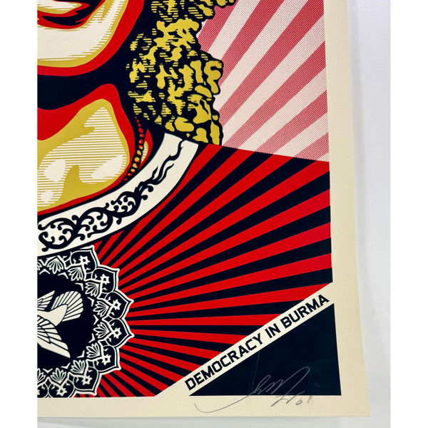 SHEPARD FAIREY (OBEY GIANT) - 2009 - AUNG SAN SUU KYI (FREEDOM TO LEAD)