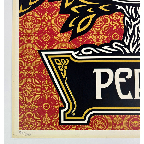 SHEPARD FAIREY (OBEY GIANT) - 2007 - PEACE TREE (HOLIDAY / GOLD EDITION)
