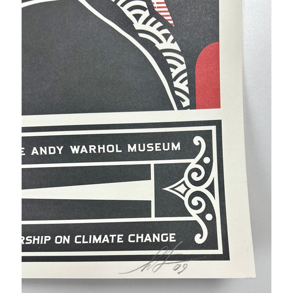 SHEPARD FAIREY (OBEY GIANT) - 2009 - GLOBAL WARNING (WARHOL G20 EDITION)