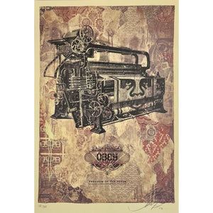 SHEPARD FAIREY (OBEY GIANT) - 2010 - FREEDOM OF THE PRESS