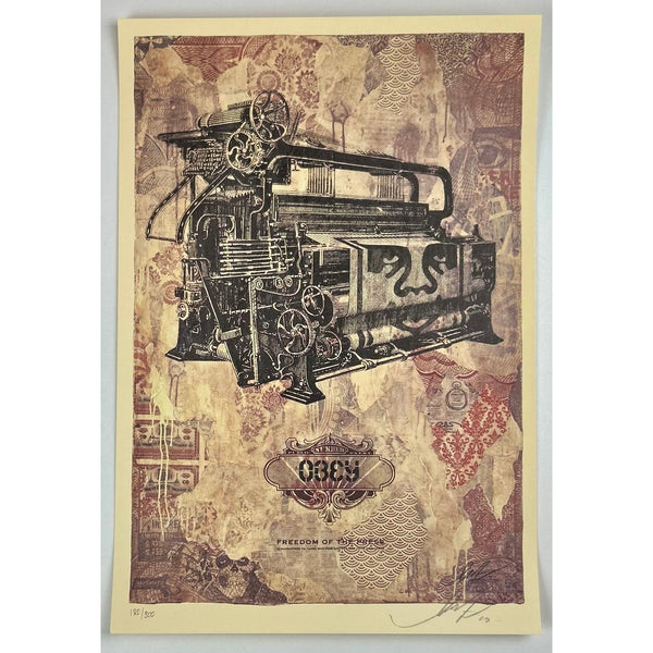 SHEPARD FAIREY (OBEY GIANT) - 2010 - FREEDOM OF THE PRESS