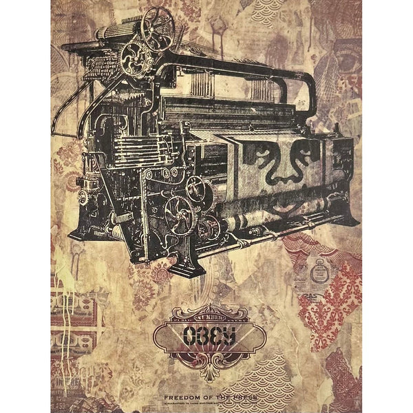 SHEPARD FAIREY (OBEY GIANT) - 2010 - FREEDOM OF THE PRESS