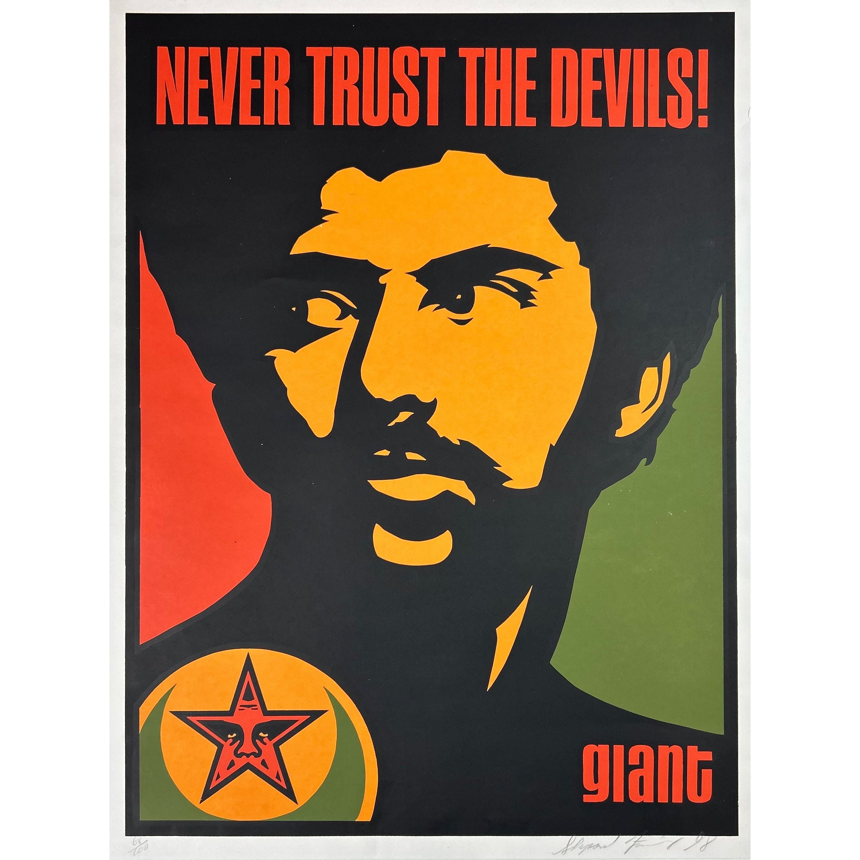 SHEPARD FAIREY (OBEY GIANT) - 1998 - TRUST DEVILS – Galerie Façade