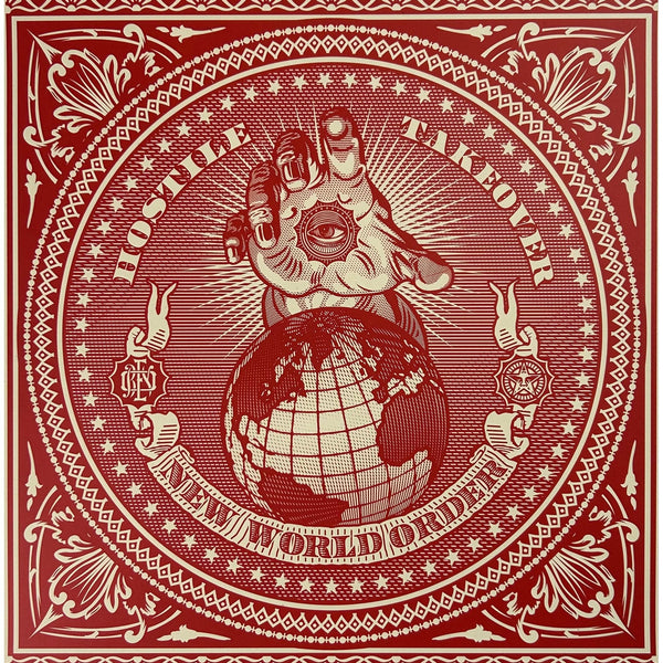 SHEPARD FAIREY (OBEY GIANT) - 2007 - HOSTILE TAKEOVER (RED)