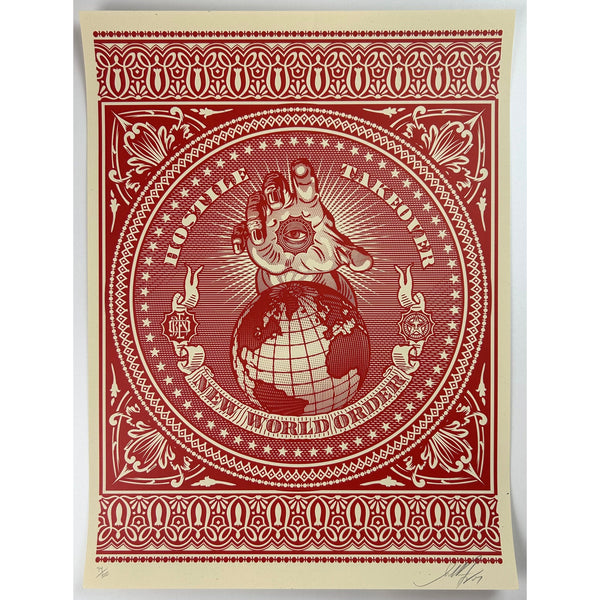 SHEPARD FAIREY (OBEY GIANT) - 2007 - HOSTILE TAKEOVER (RED)