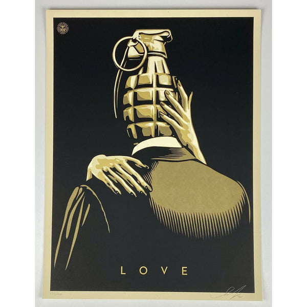 SHEPARD FAIREY (OBEY GIANT) - 2012 - LOVE IS THE DRUG (GOLD)