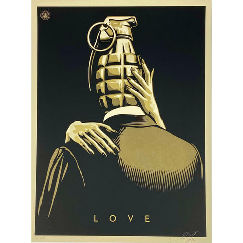 SHEPARD FAIREY (OBEY GIANT) - 2012 - LOVE IS THE DRUG (GOLD)
