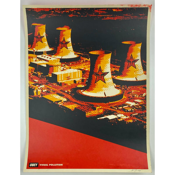 SHEPARD FAIREY (OBEY GIANT) - 2001 - VISUAL POLLUTION SMOKE STACKS (TEST PRINT)