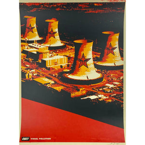 SHEPARD FAIREY (OBEY GIANT) - 2001 - VISUAL POLLUTION SMOKE STACKS (TEST PRINT)
