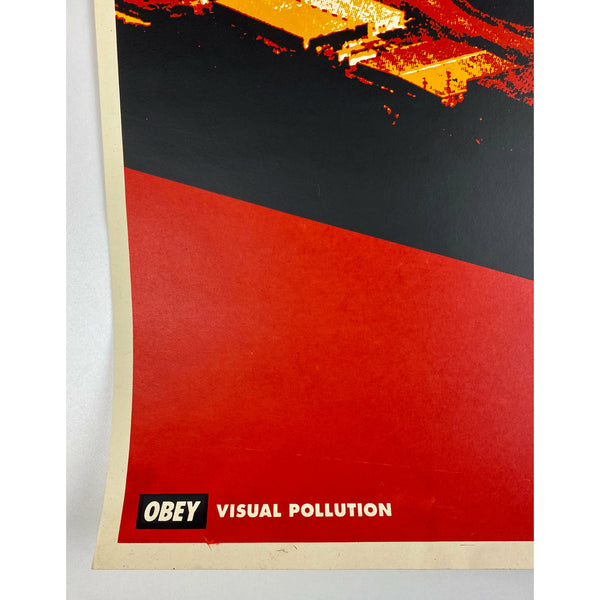 SHEPARD FAIREY (OBEY GIANT) - 2001 - VISUAL POLLUTION SMOKE STACKS (TEST PRINT)