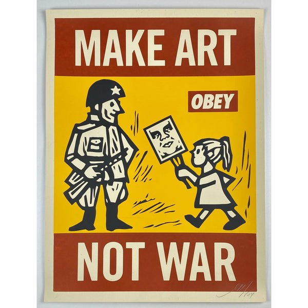 SHEPARD FAIREY (OBEY GIANT) - 2004 - MAKE ART NOT WAR