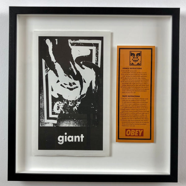 SHEPARD FAIREY (OBEY GIANT) - 2000 - STENCIL & PASTER INSTRUCTION (DIPTYCH)