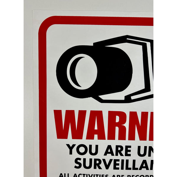 SHEPARD FAIREY (OBEY GIANT) - 2000 - WARNING SURVEILLANCE (SIGNED PASTER)
