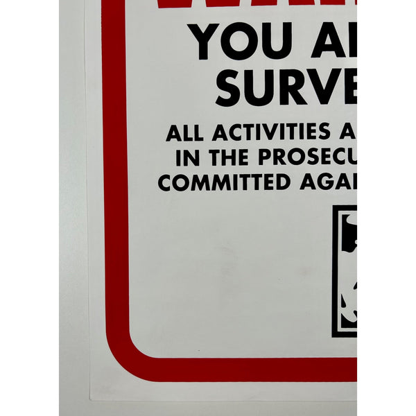 SHEPARD FAIREY (OBEY GIANT) - 2000 - WARNING SURVEILLANCE (SIGNED PASTER)