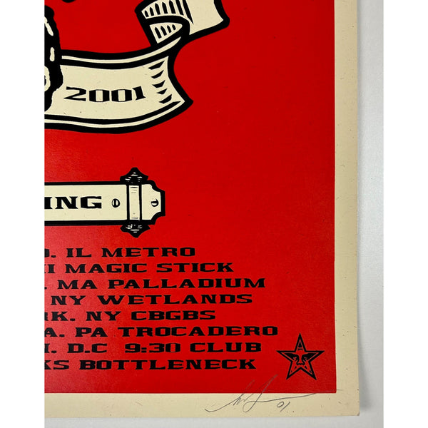 SHEPARD FAIREY (OBEY GIANT) - 2001 - REGGIE & THE FULL EFFECT (SIGNED)