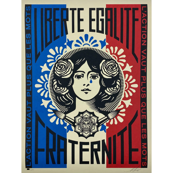 SHEPARD FAIREY (OBEY GIANT) - 2021 - MARIANNE: L’ACTION VAUT PLUS QUE LES MOTS