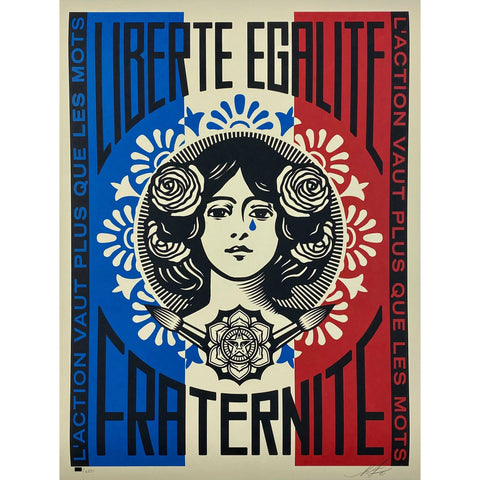 SHEPARD FAIREY (OBEY GIANT) - 2021 - MARIANNE: L’ACTION VAUT PLUS QUE LES MOTS